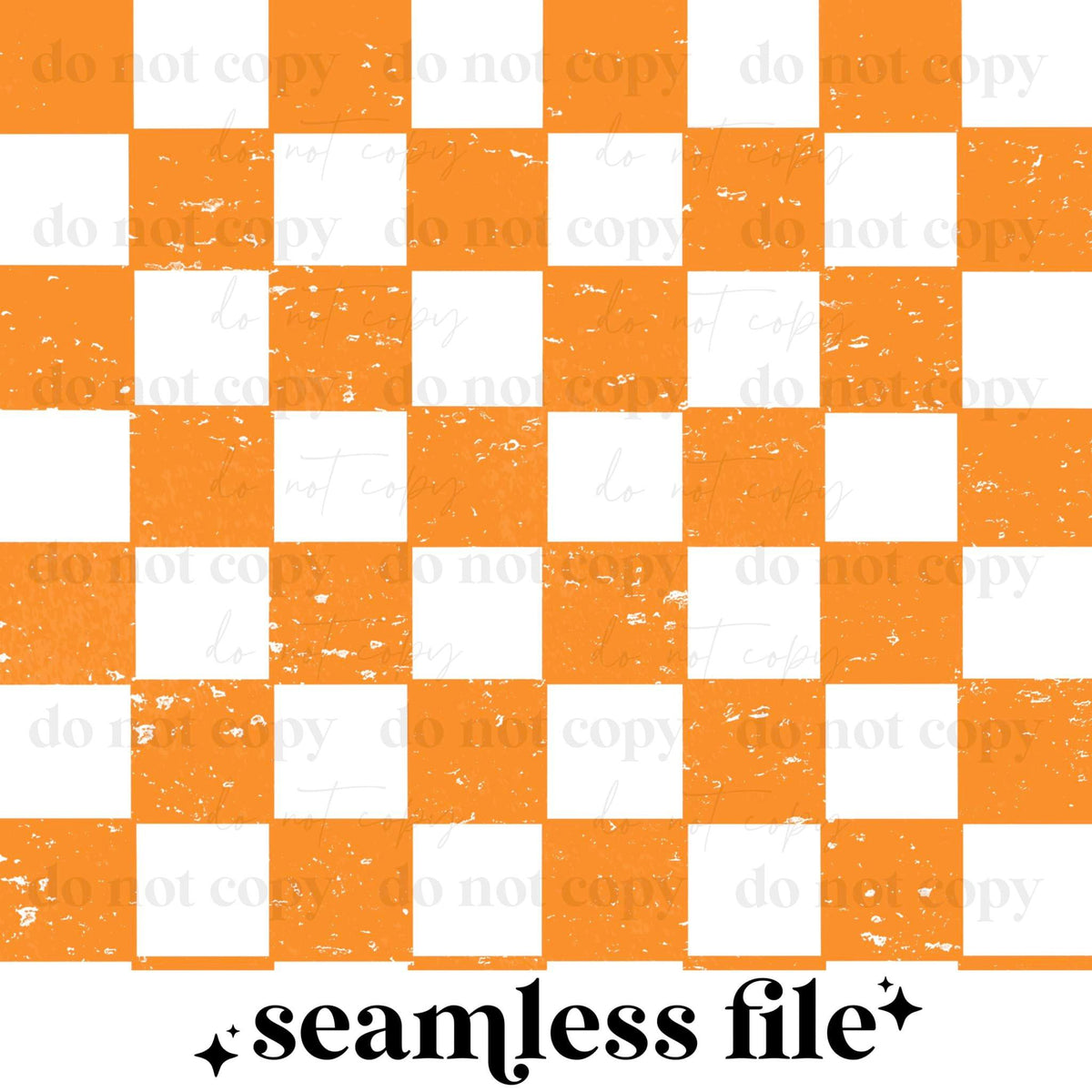 Pumpkin Checkered Seamless PNG