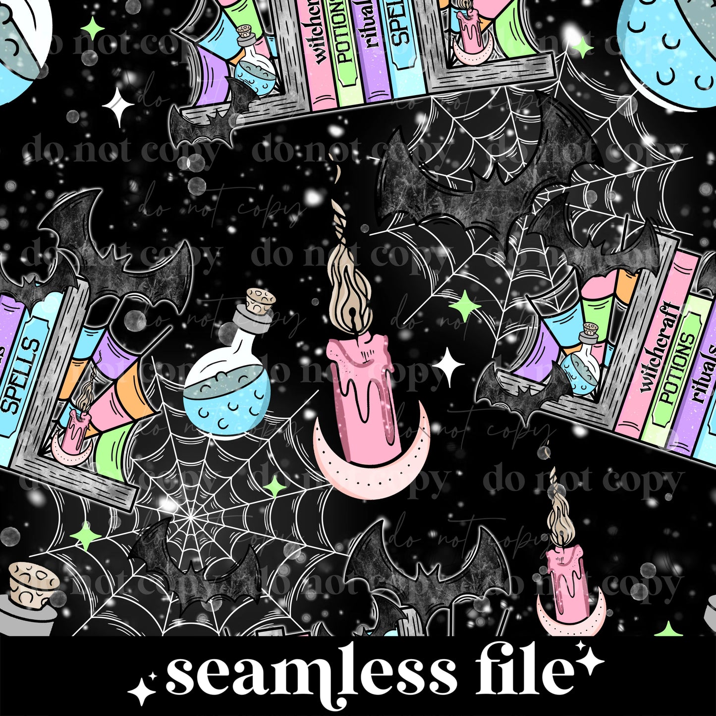 Witch Shelf Colorful Seamless