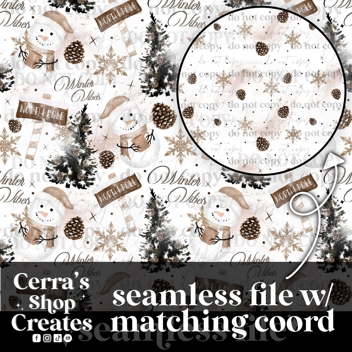 Winter Vibes seamless + matching coord