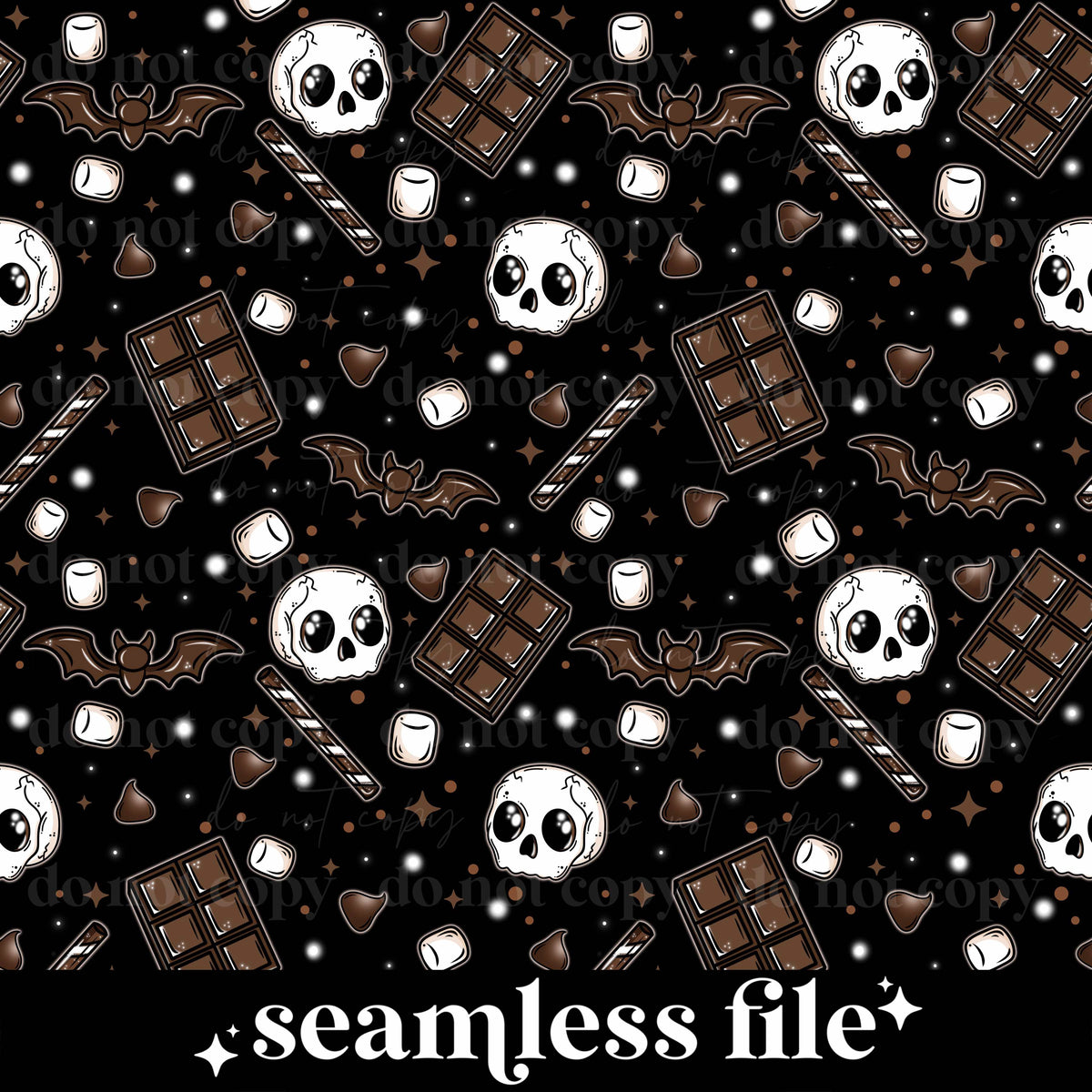 Spooky Hot Cocoa Seamless Coord