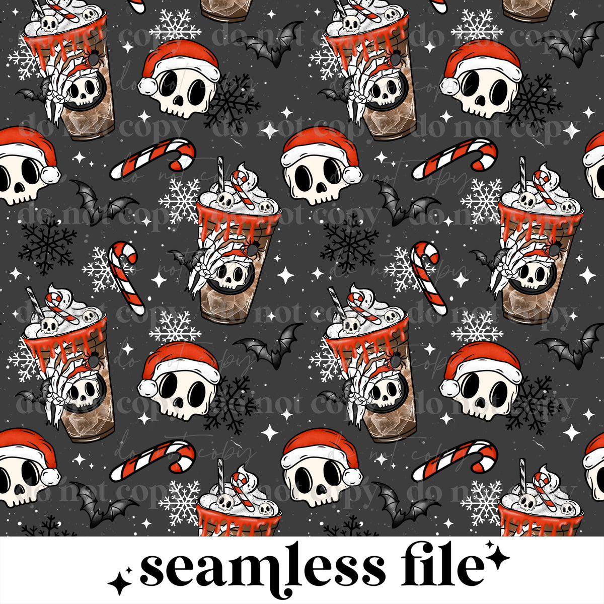 Peppermint Mocha Skellie Seamless