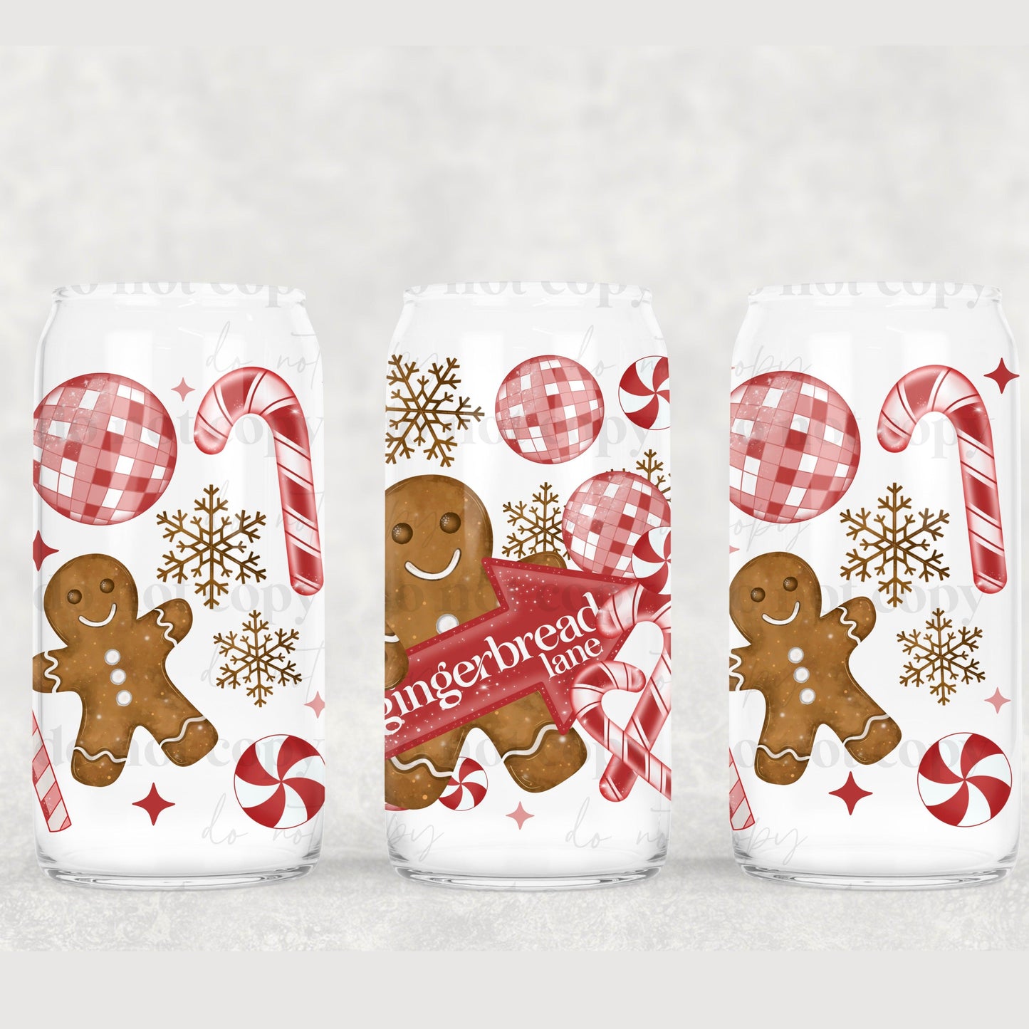 Gingerbread Lane 16oz Glass Wrap