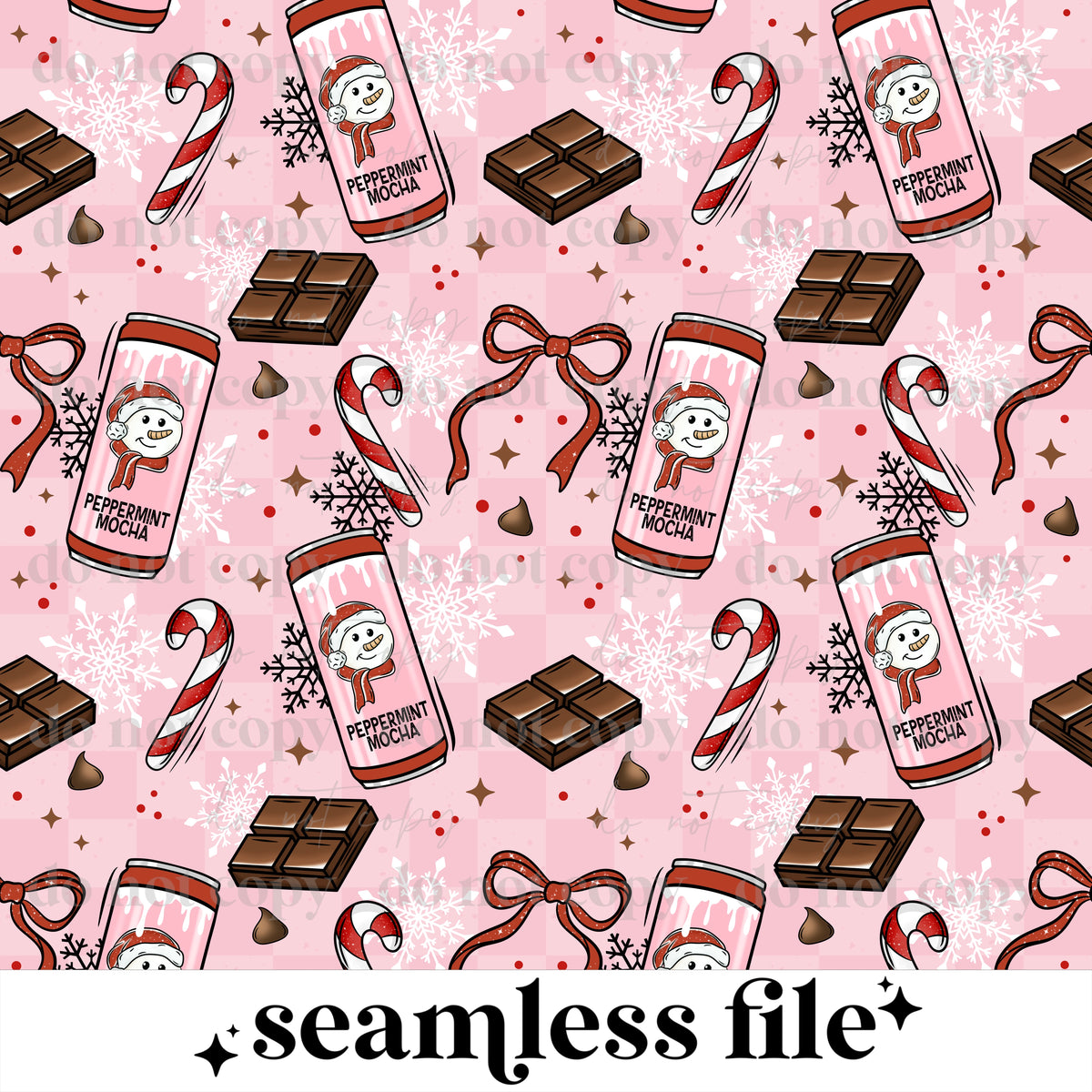 Christmas and Energy Drinks Seamless