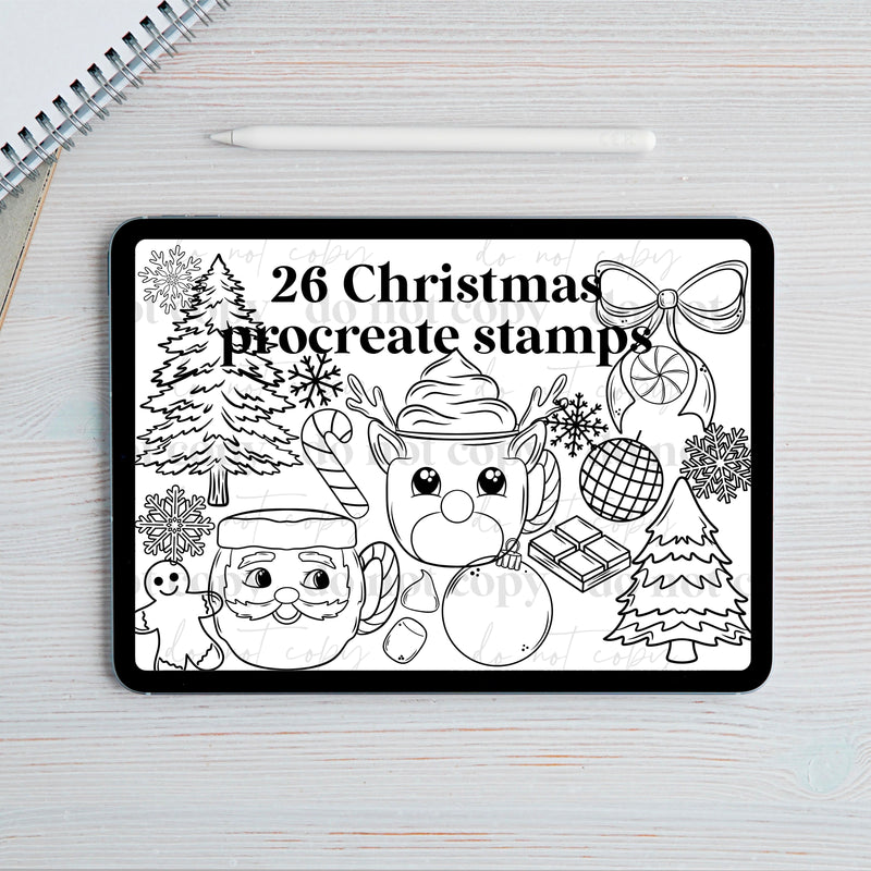 Christmas Procreate Stamp Set – Cerra's Shop Digital Designs