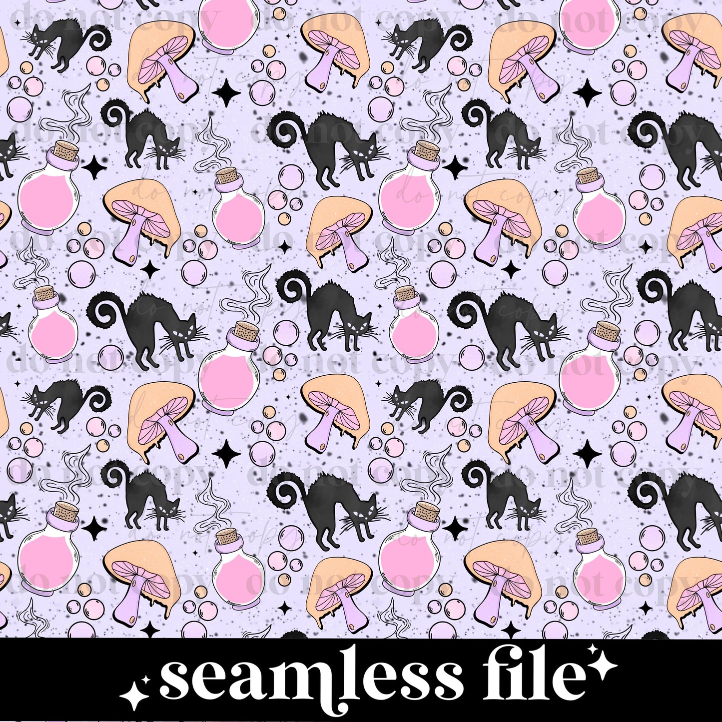 Hocus Pocus Tattoo Seamless