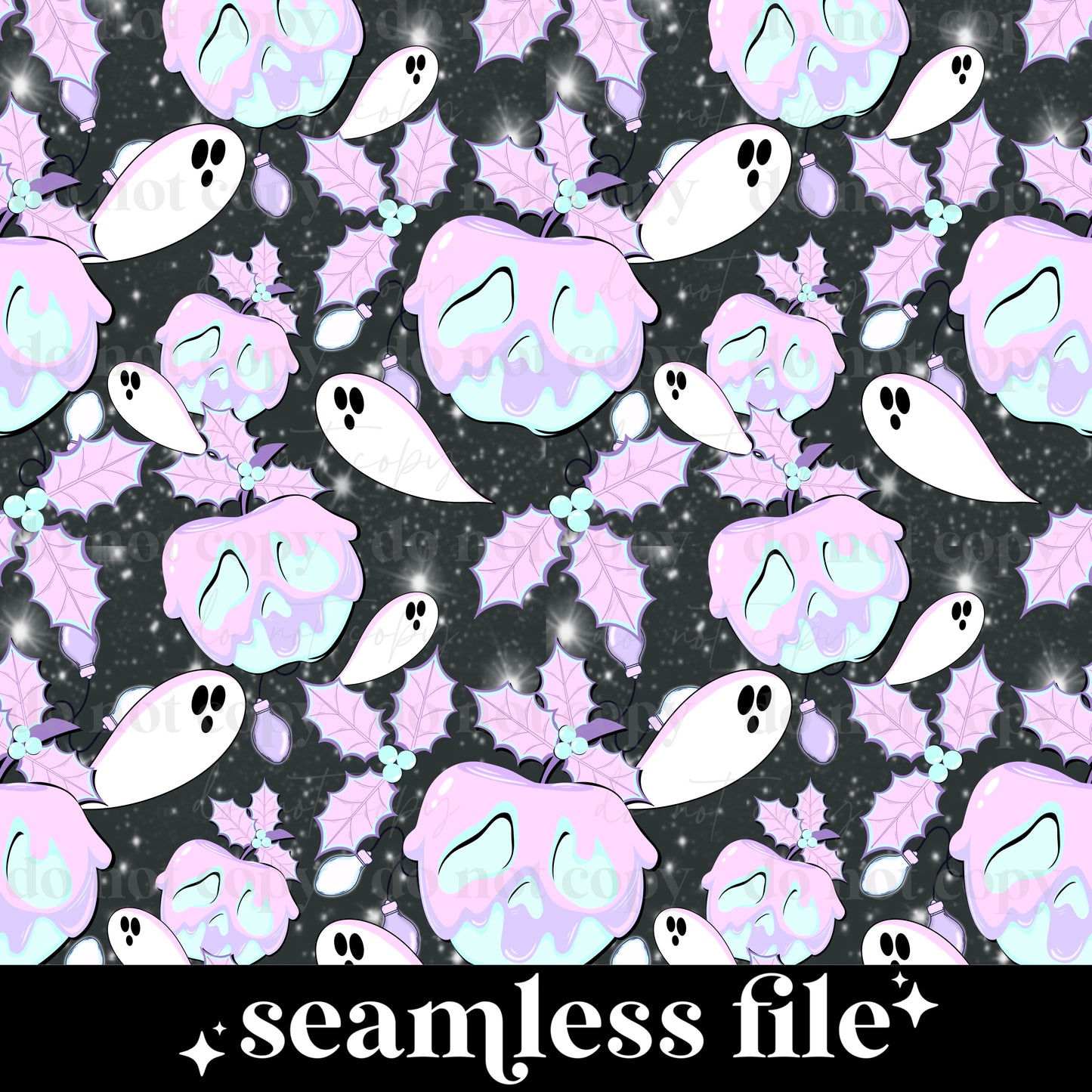 Pastel Holly Jolly Seamless