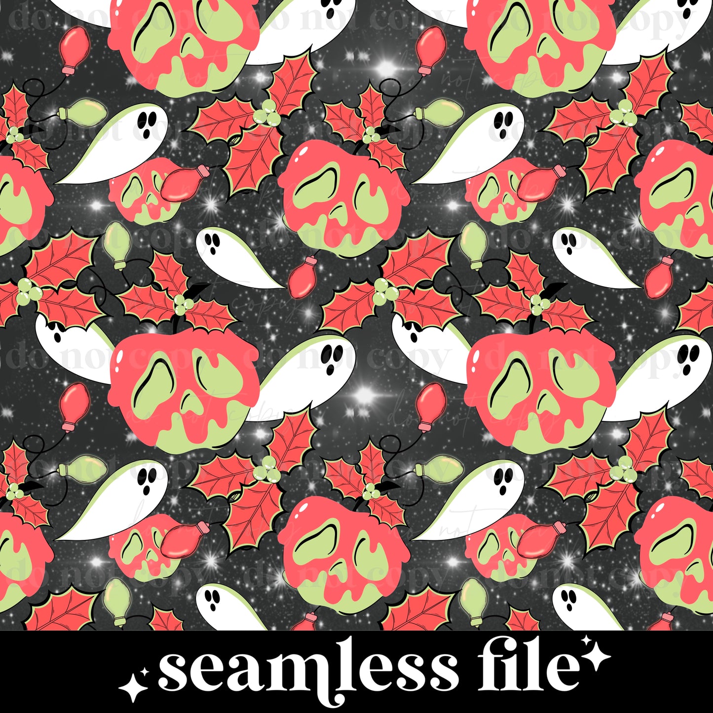 Red Holly Jolly Seamless