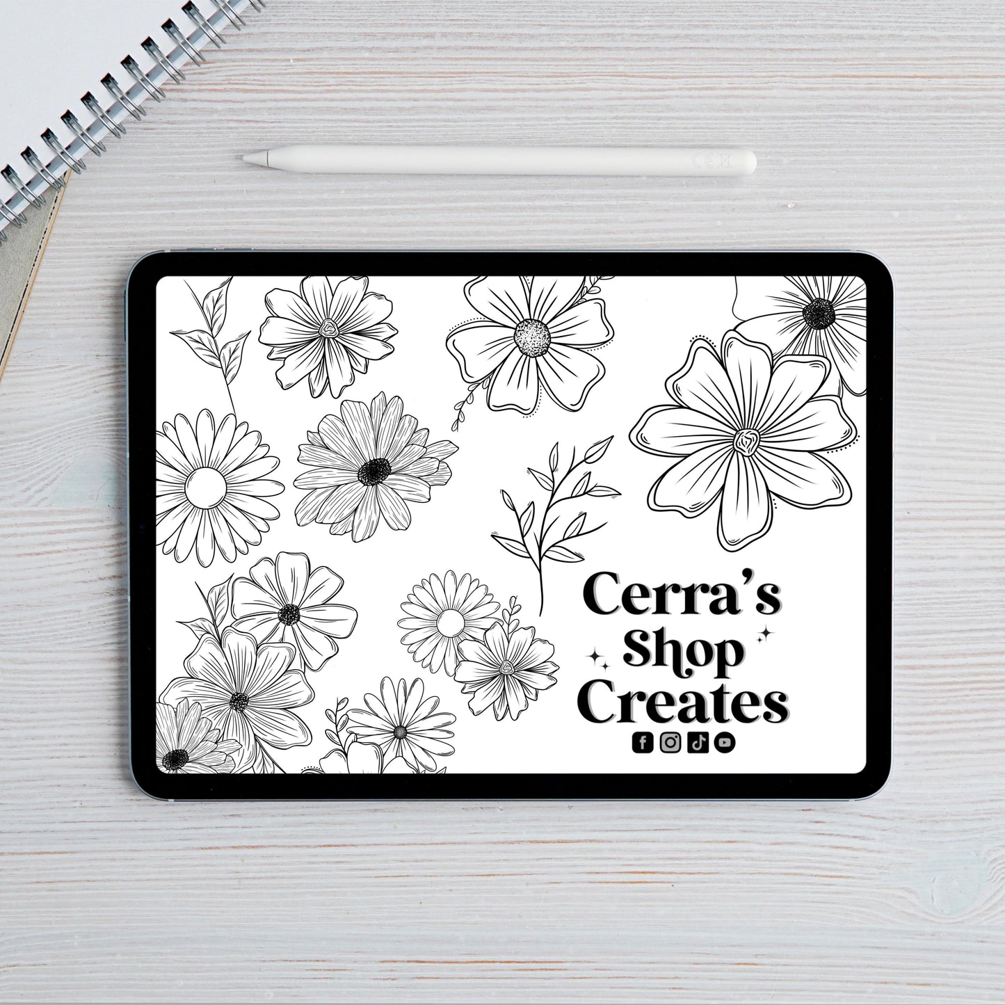 Hand drawn Florals Volume 1 Procreate Brush Set