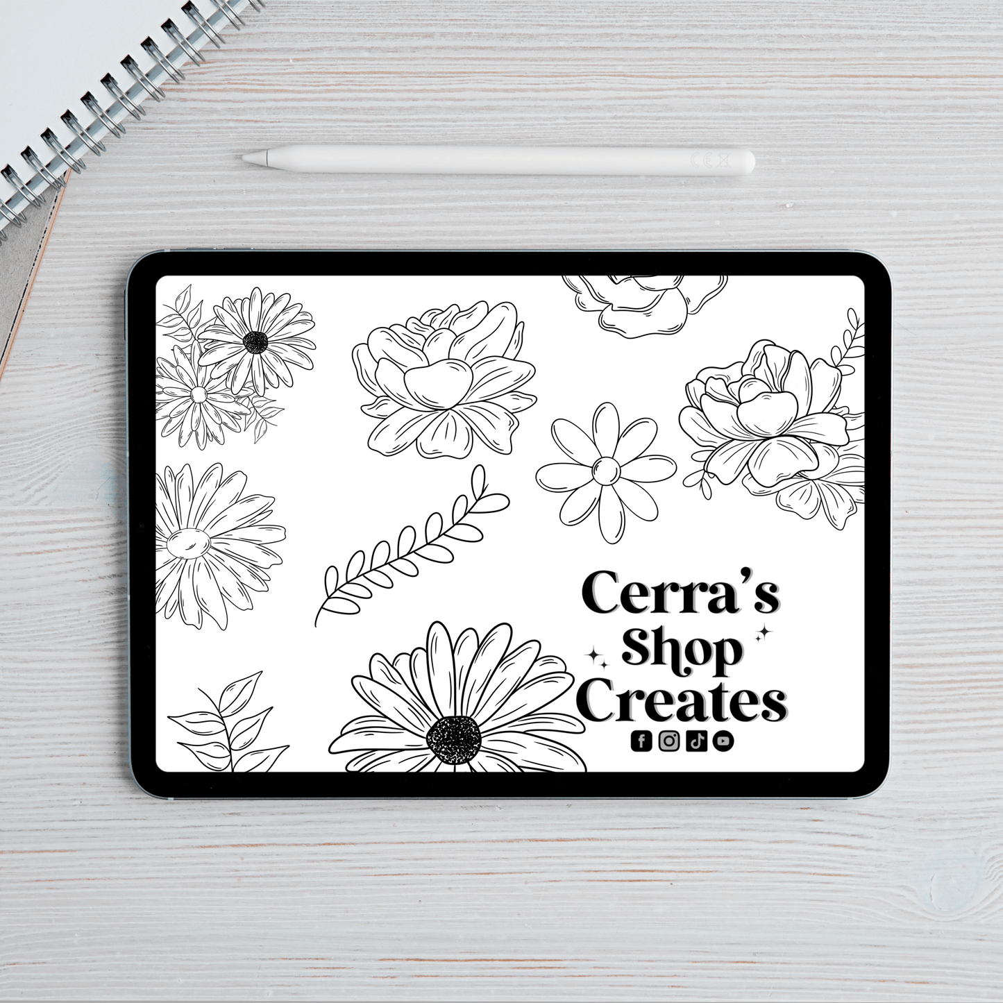 Hand drawn Florals volume 2 Procreate Brush Set