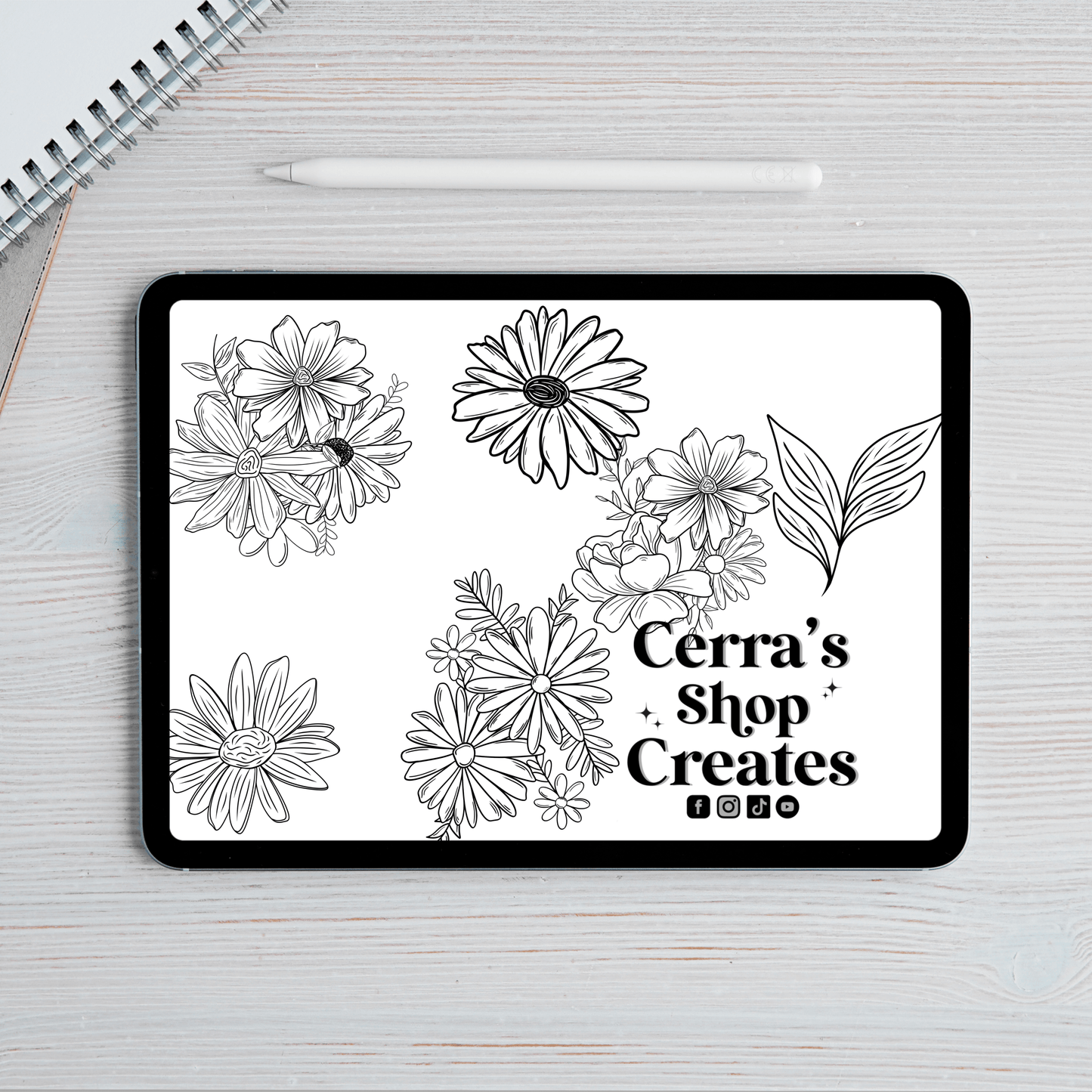 Hand drawn Florals volume 3 Procreate Brush Set