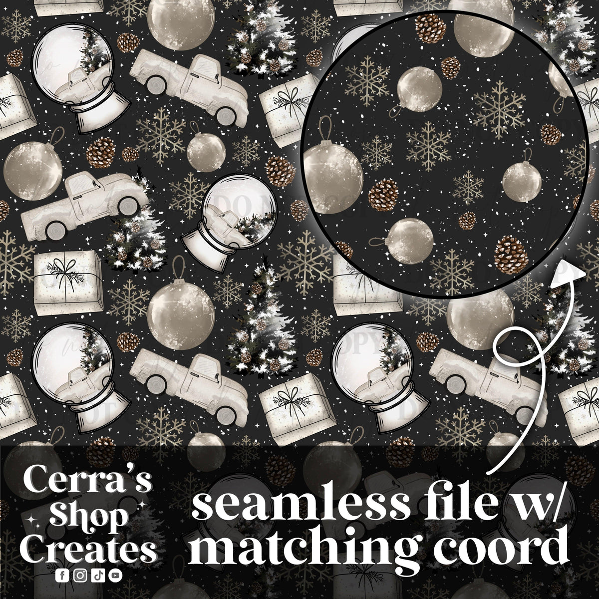 Christmas Magic seamless + matching coord