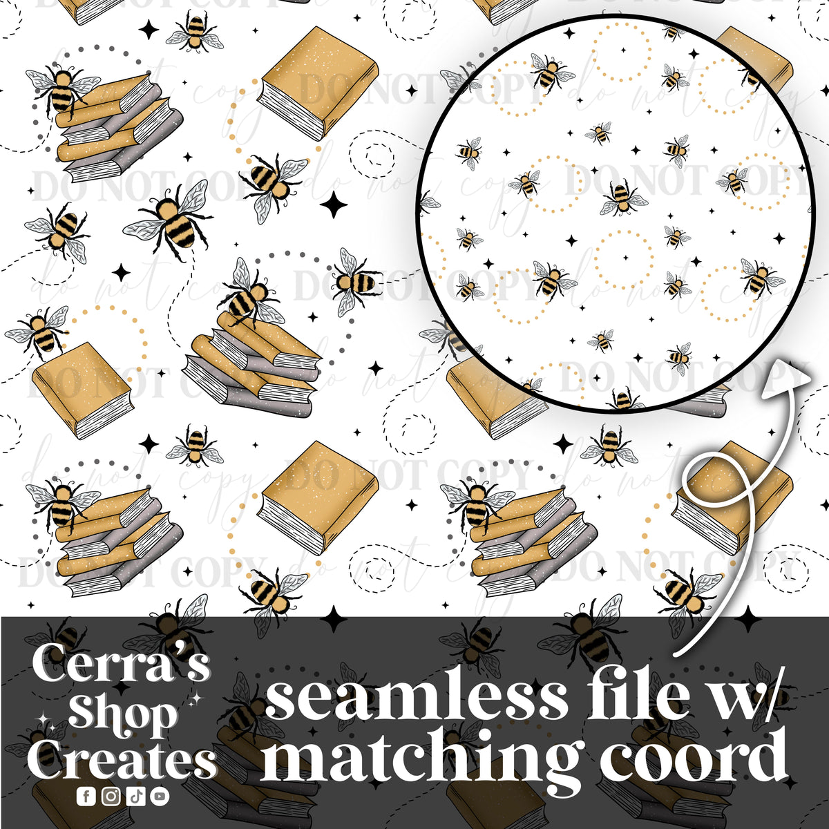 Bee book seamless + matching coord