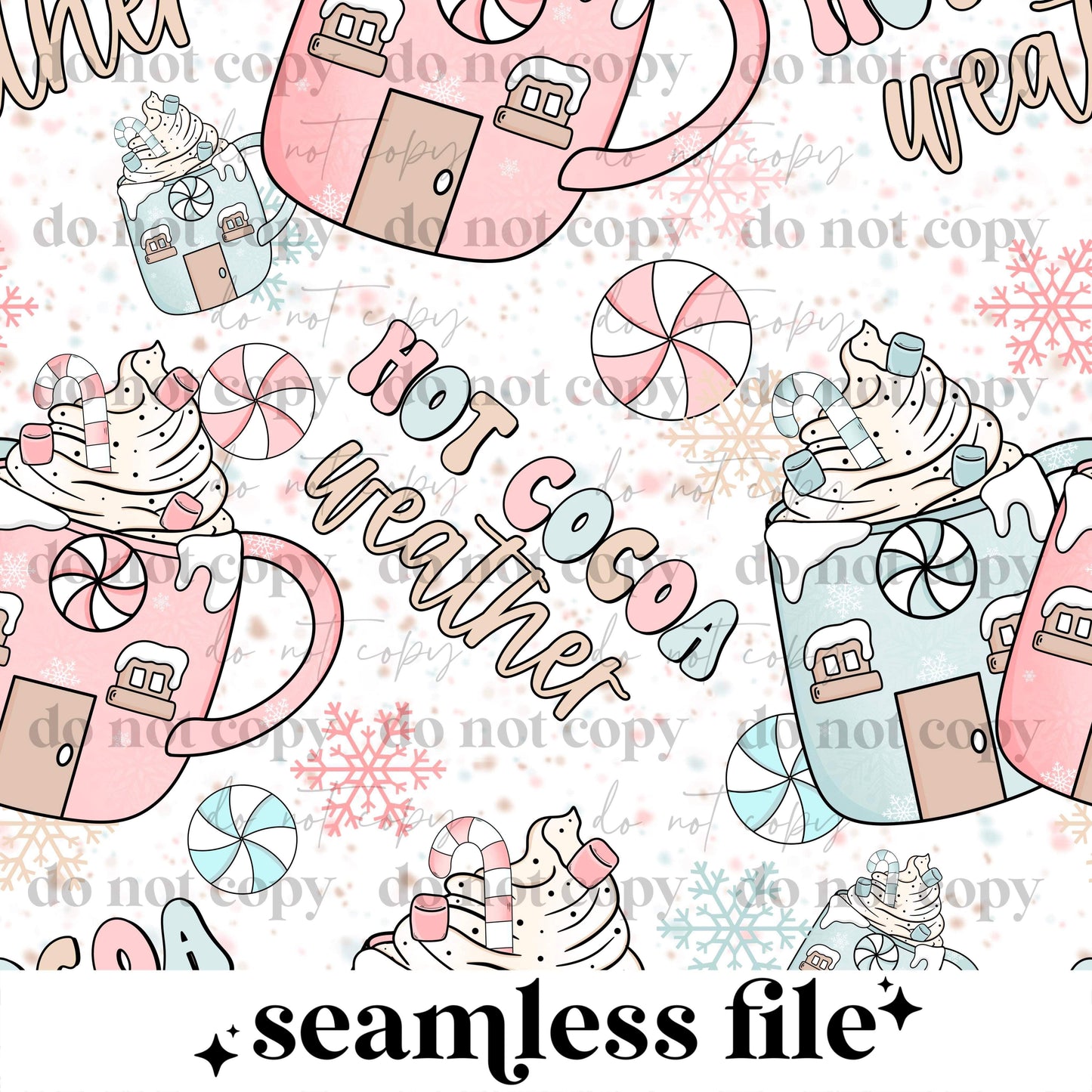 Hot cocoa seamless