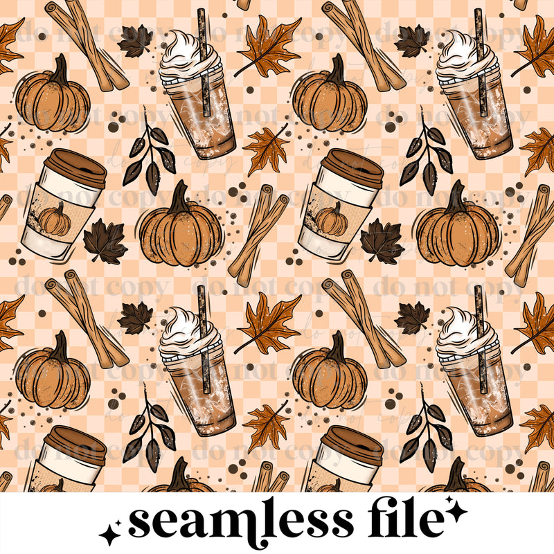 Pumpkin Spice Seamless PNG | DIGITAL DOWNLOAD | DIGITAL FILE0 – Cerra's ...