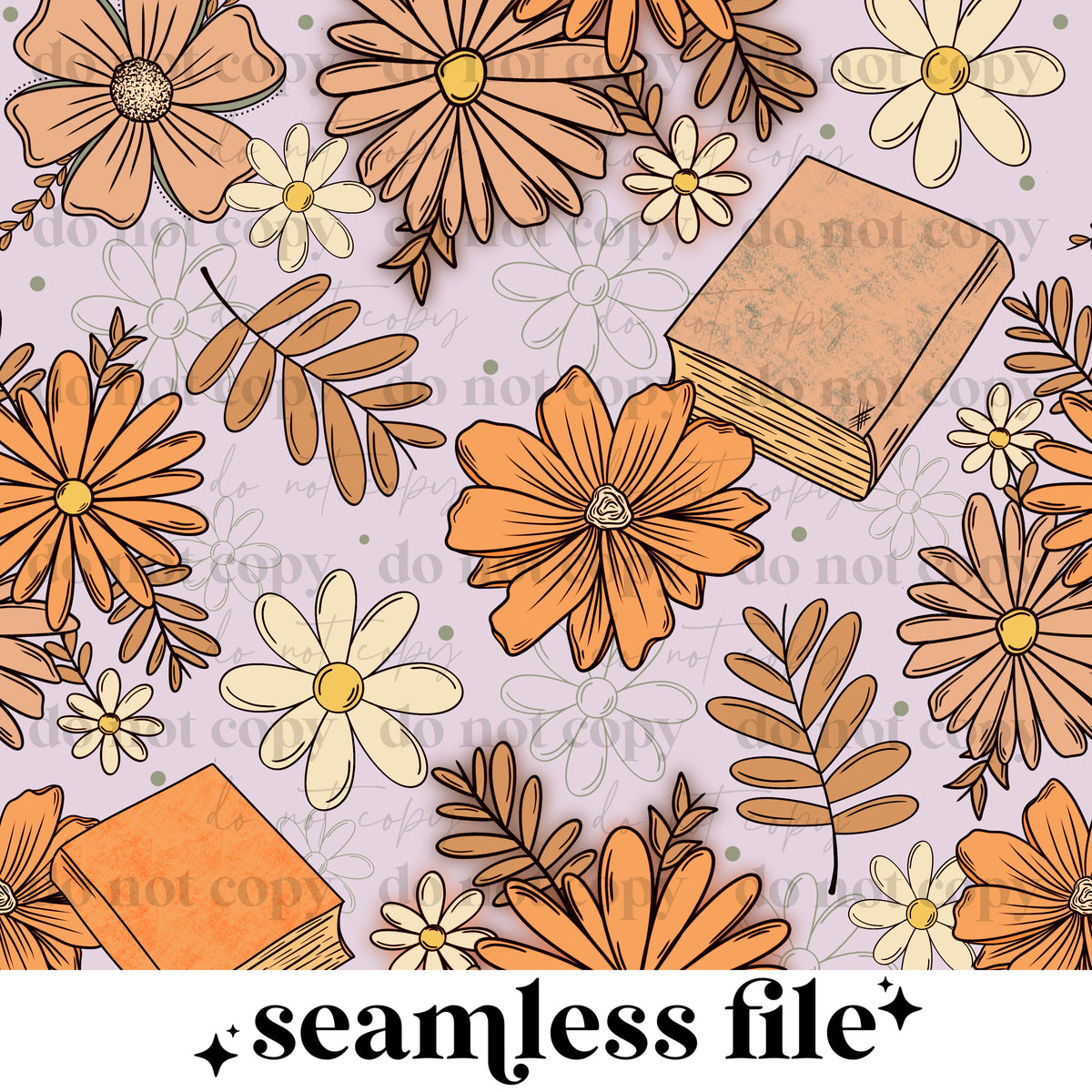 Floral book  Seamless