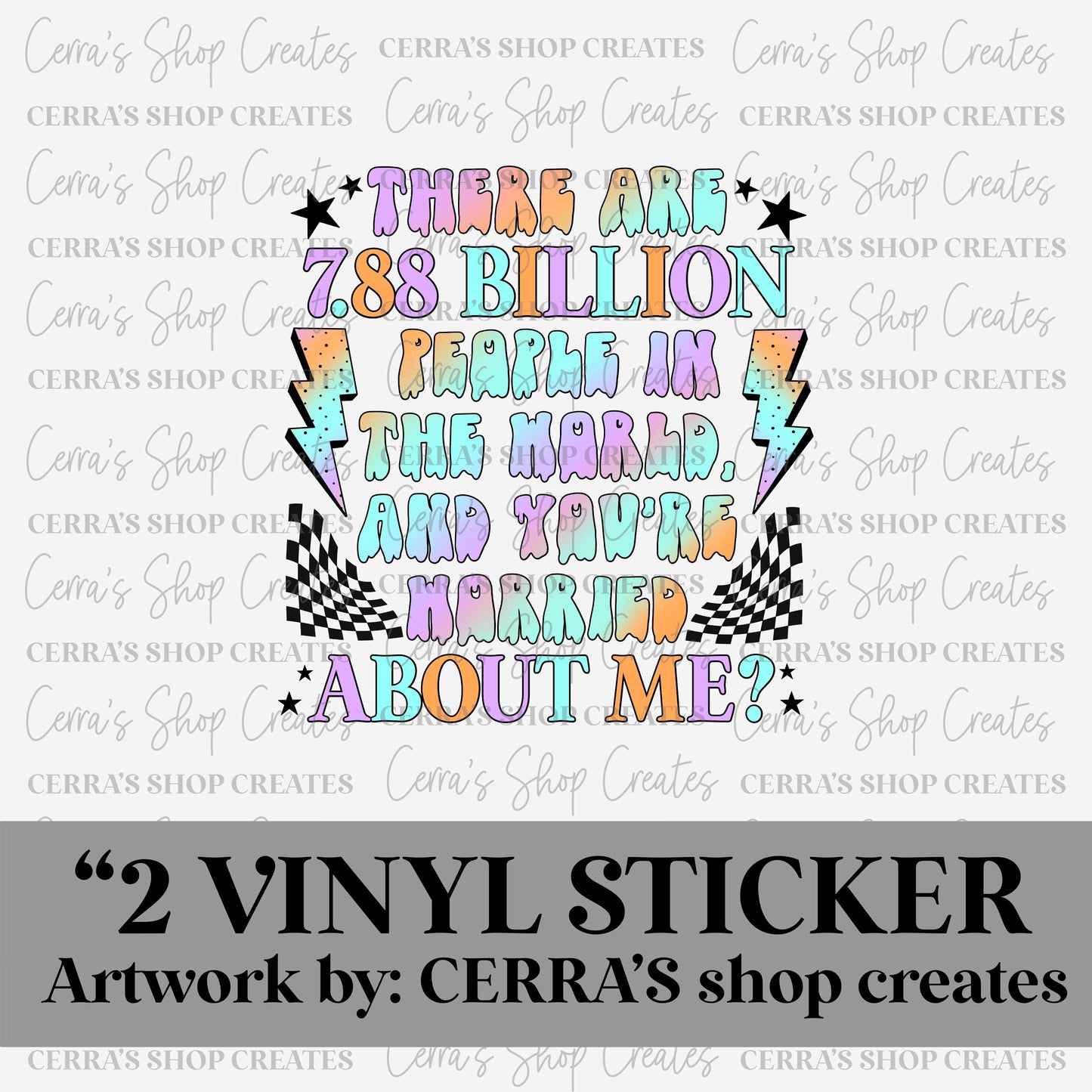 Worried About me? : vinyl sticker