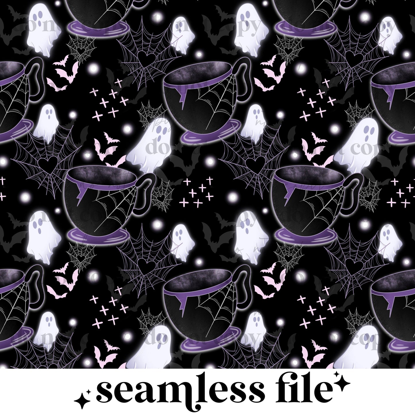 Ghost tea party Seamless