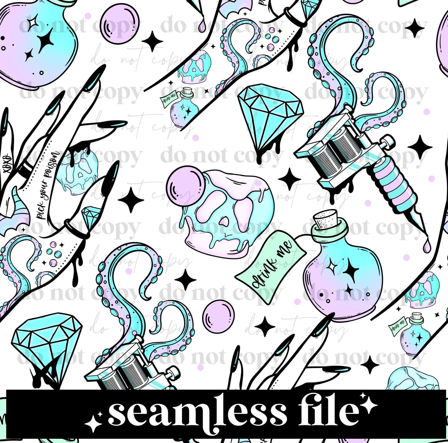 Villain Tattoo Seamless