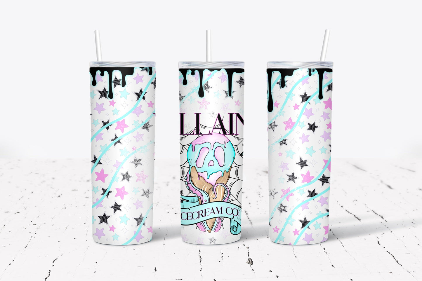 Villains Icecream co wrap white