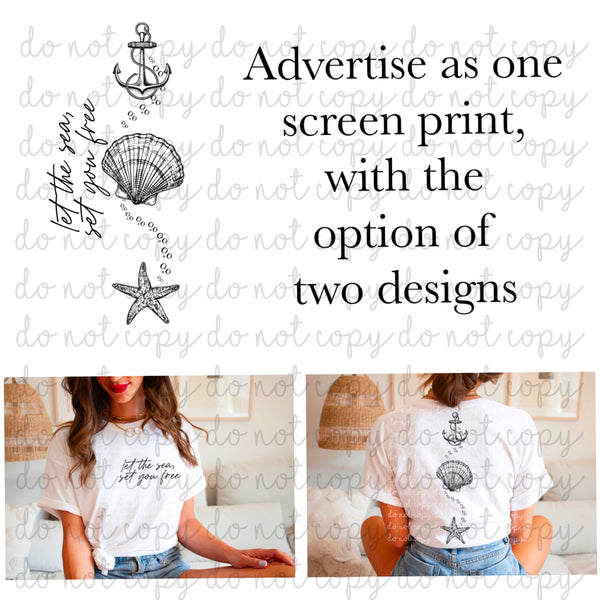 Let the sea set you free (pocket and spine in one design)  Cerra's Shop Creates   