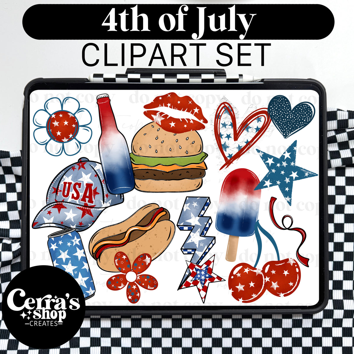 4th of July Clipart Set