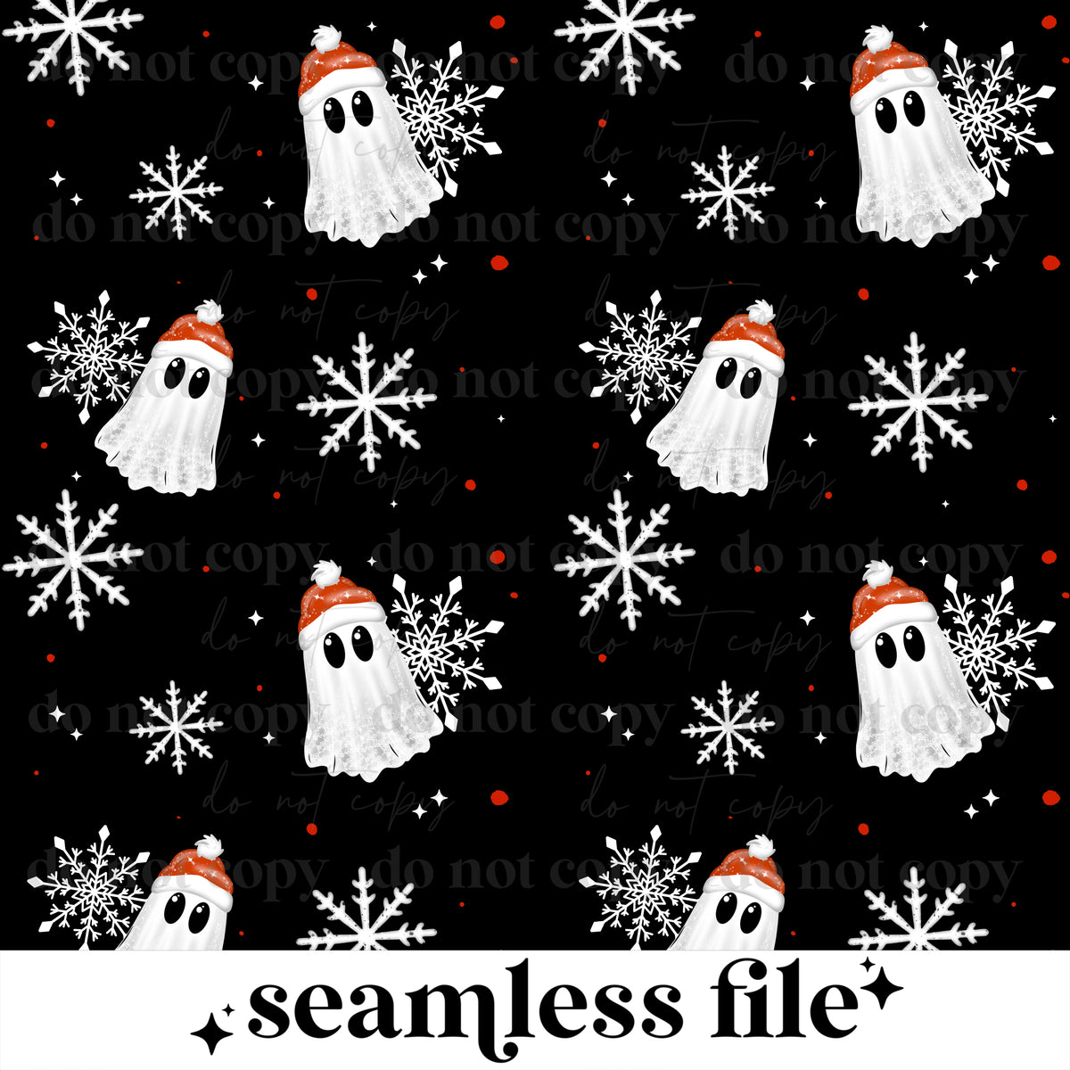 Beanie Ghosts Seamless