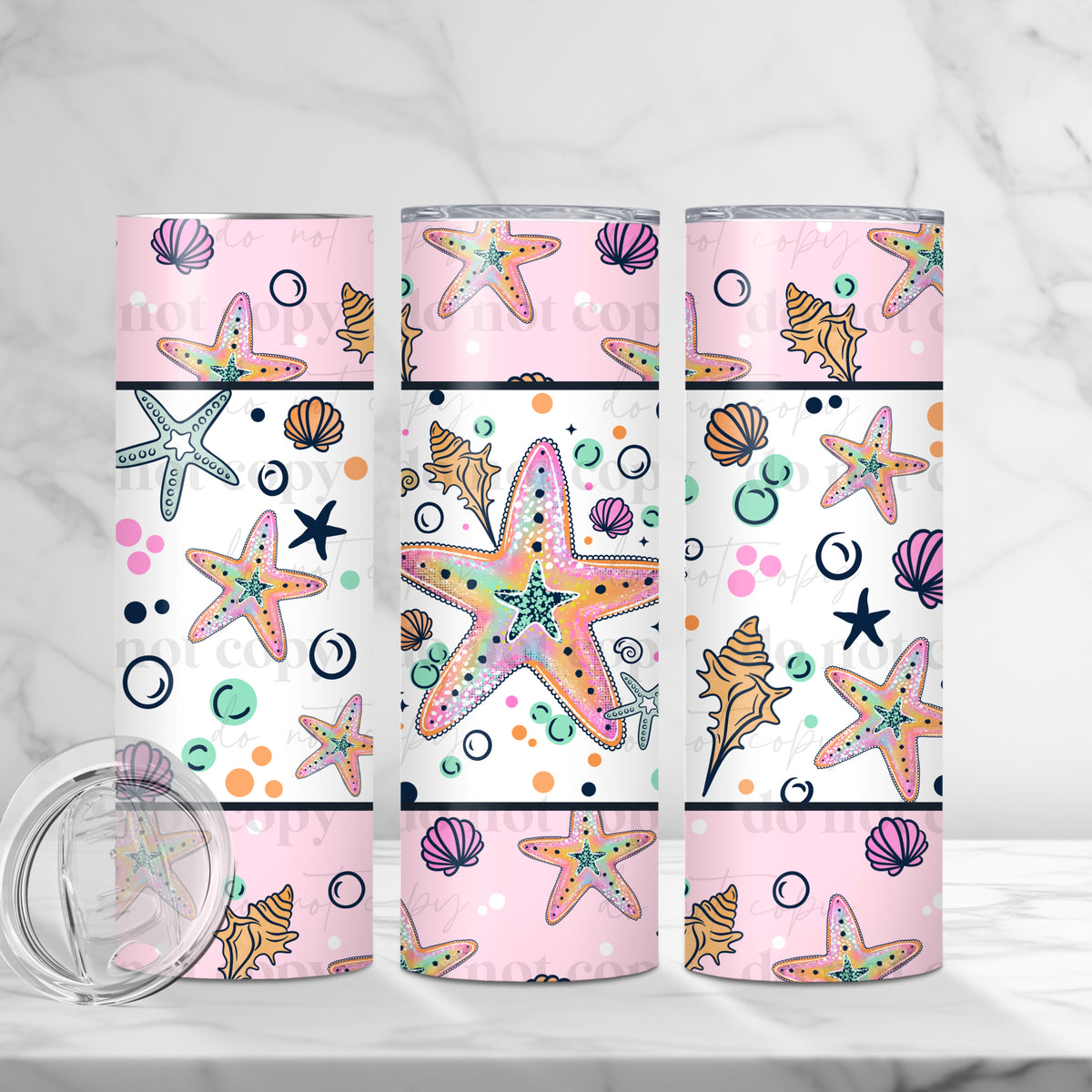 Colorful Starfish Tumbler Wrap