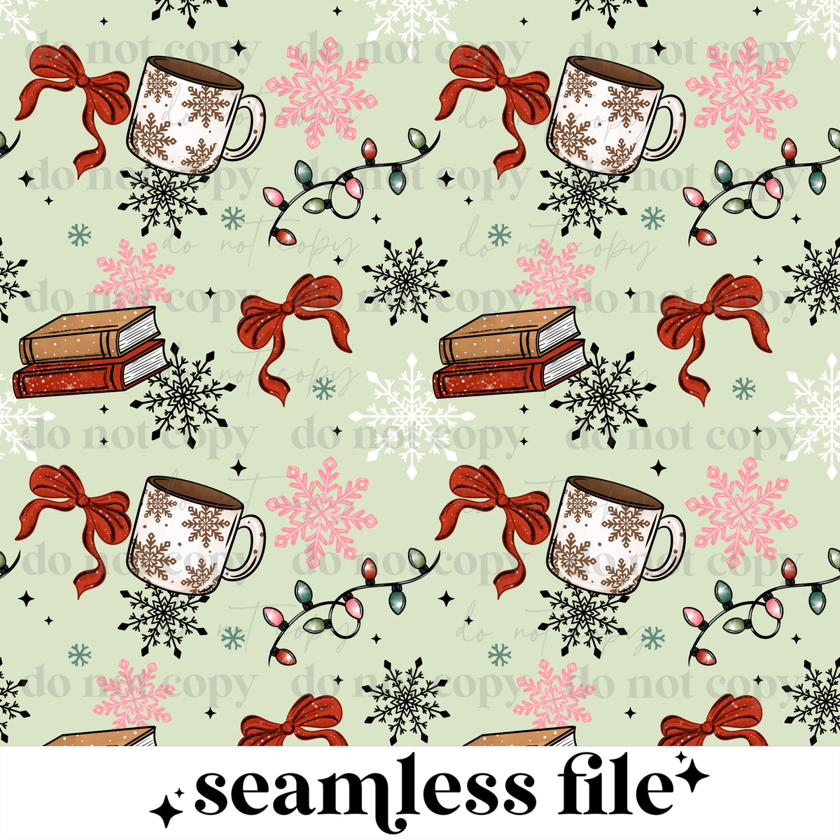 Very Merry Books Seamless
