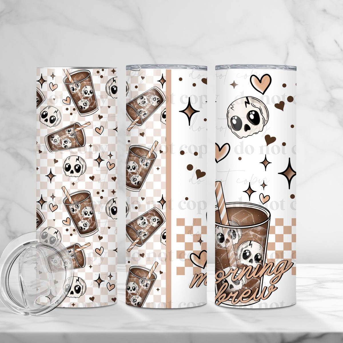 Morning brew skellie Tumbler Wrap