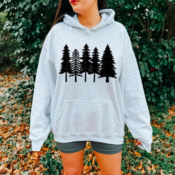 Trees single color PNG