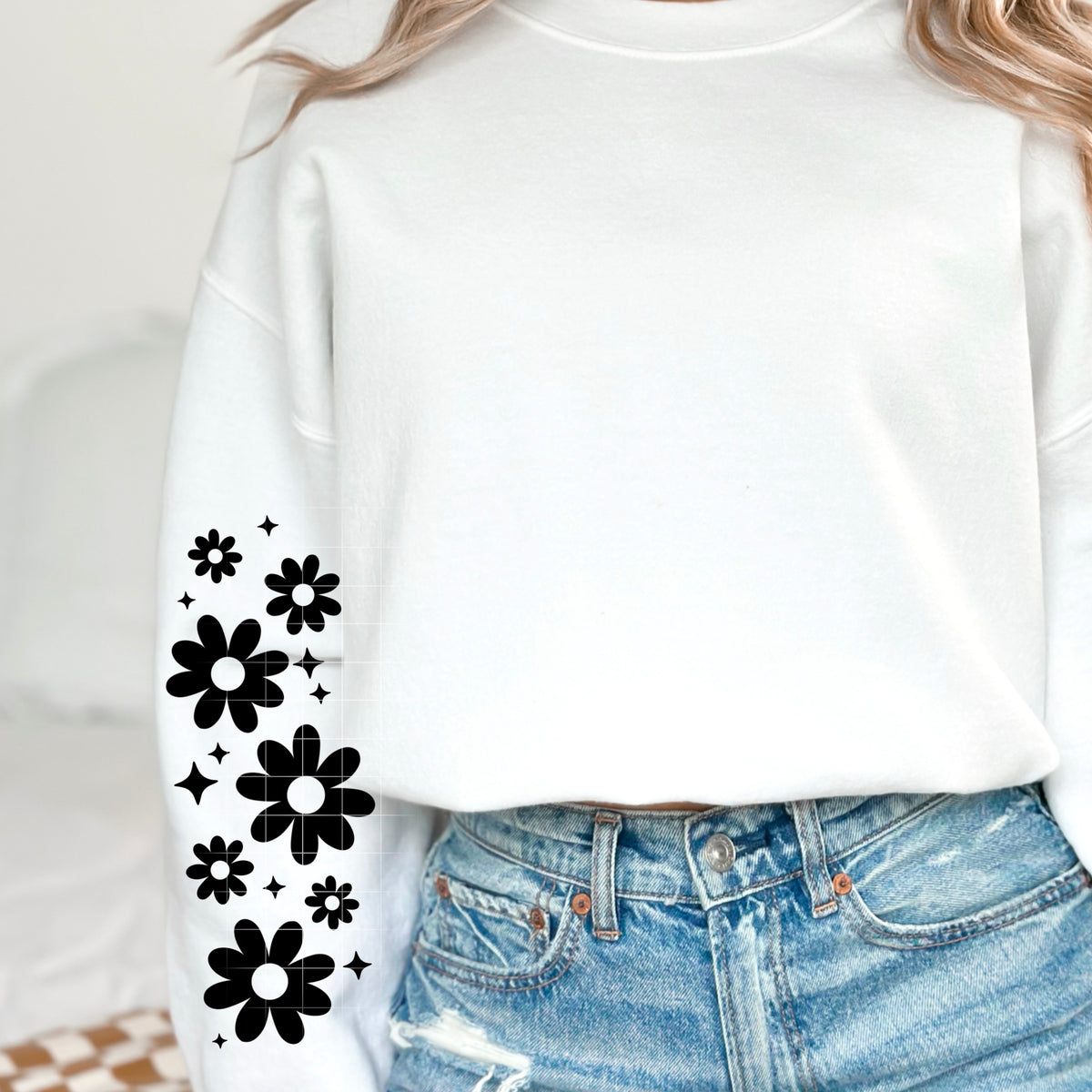 Floral sleeve Single Color PNG