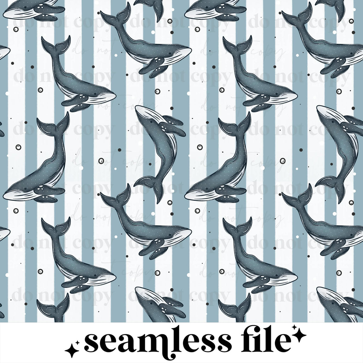 Whale Stripe Seamless