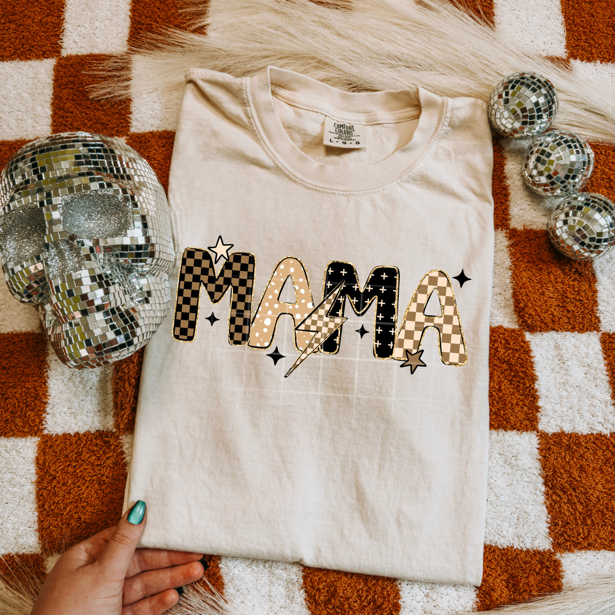 Neutral Mama with Lightning bolt PNG