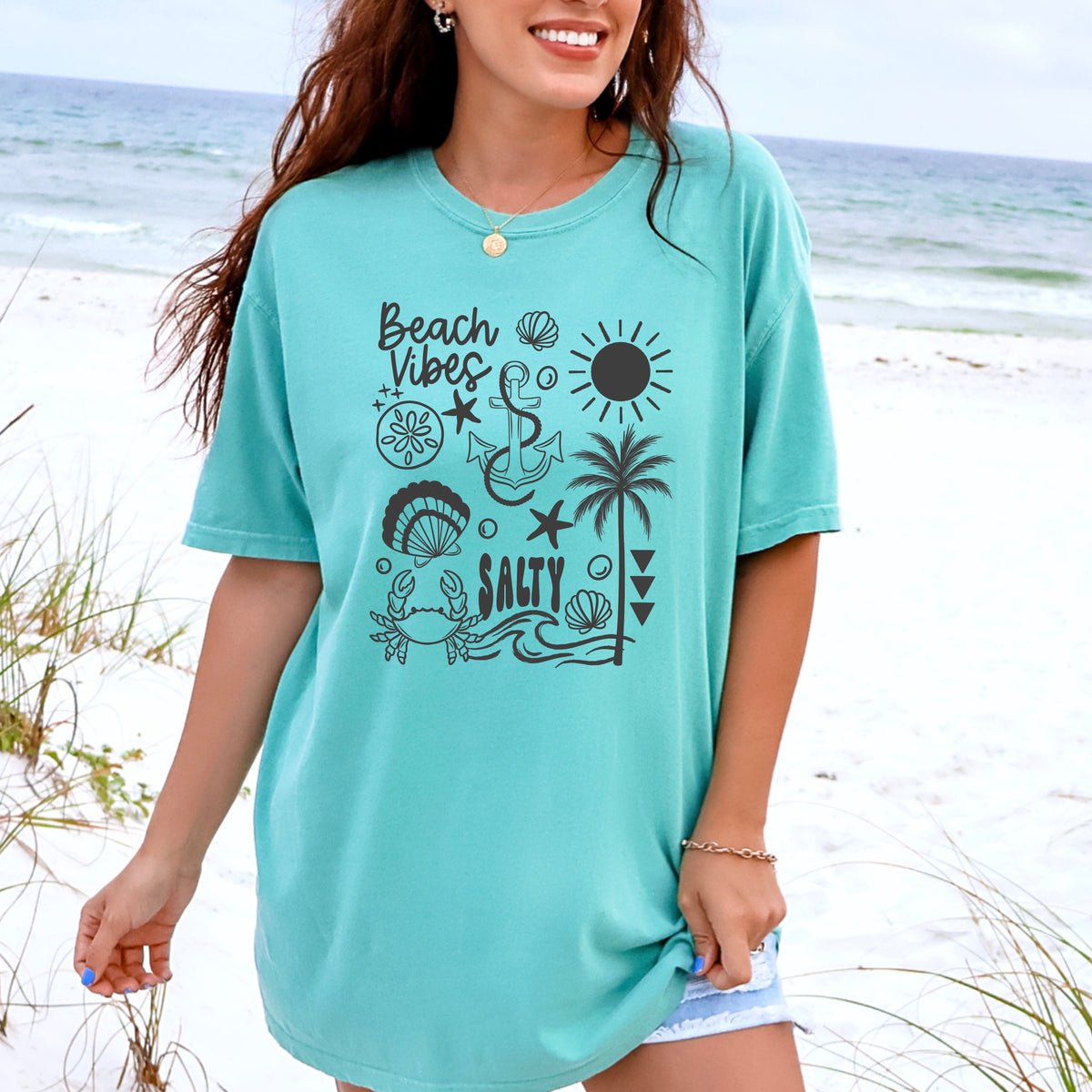 Beach Vibes Single Color PNG