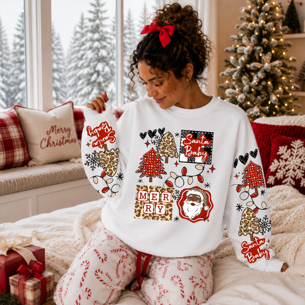 Leopard Christmas w/ Sleeves PNG