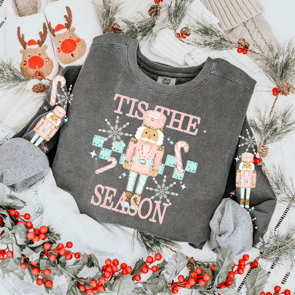 Tis the season nutcracker w/ Sleeves PNG