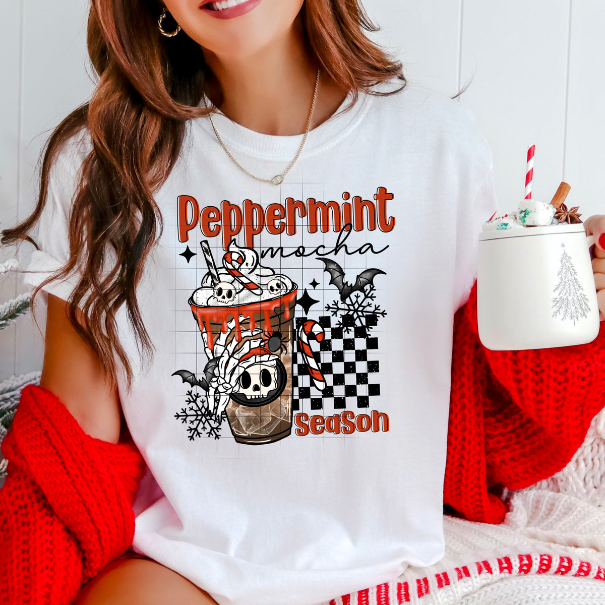 Peppermint Mocha Skellie PNG