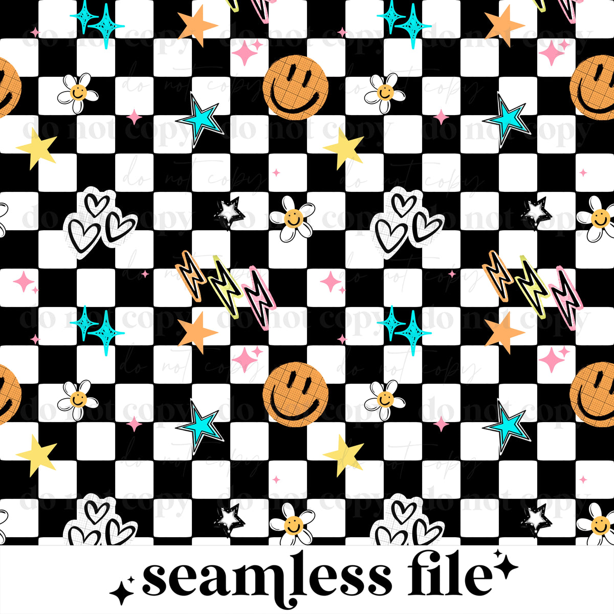 Checker Sticker Seamless