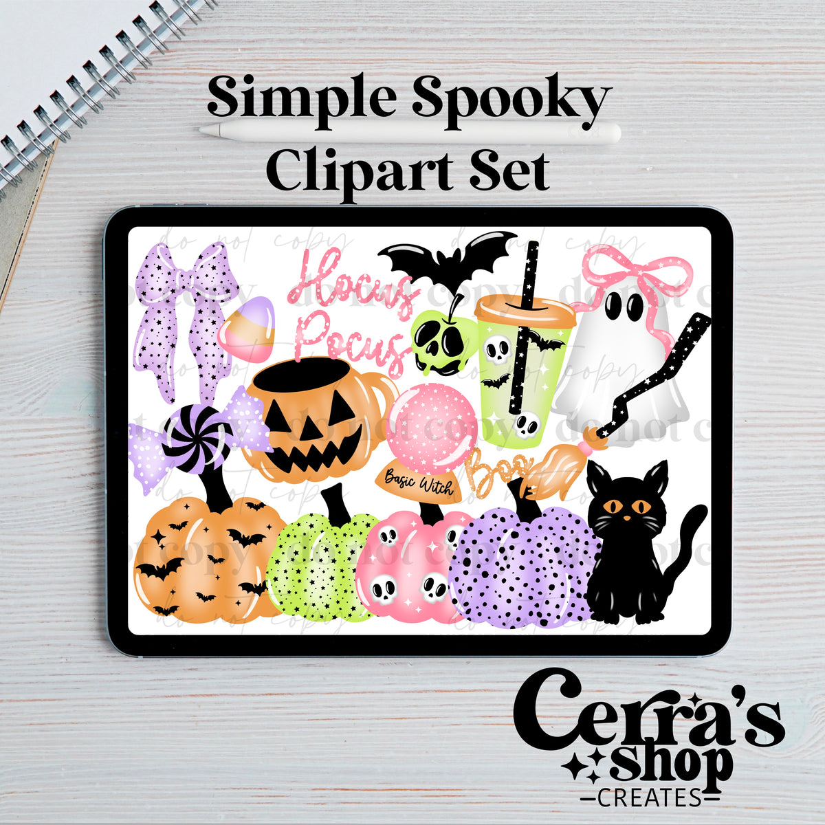 Simple Spooky Clipart set