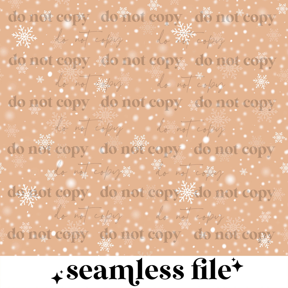 Tan snowflakes Seamless