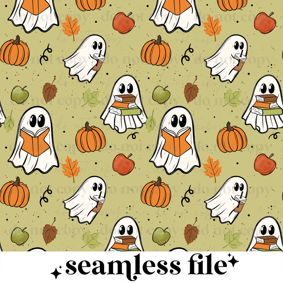 Fall Ghosties Seamless