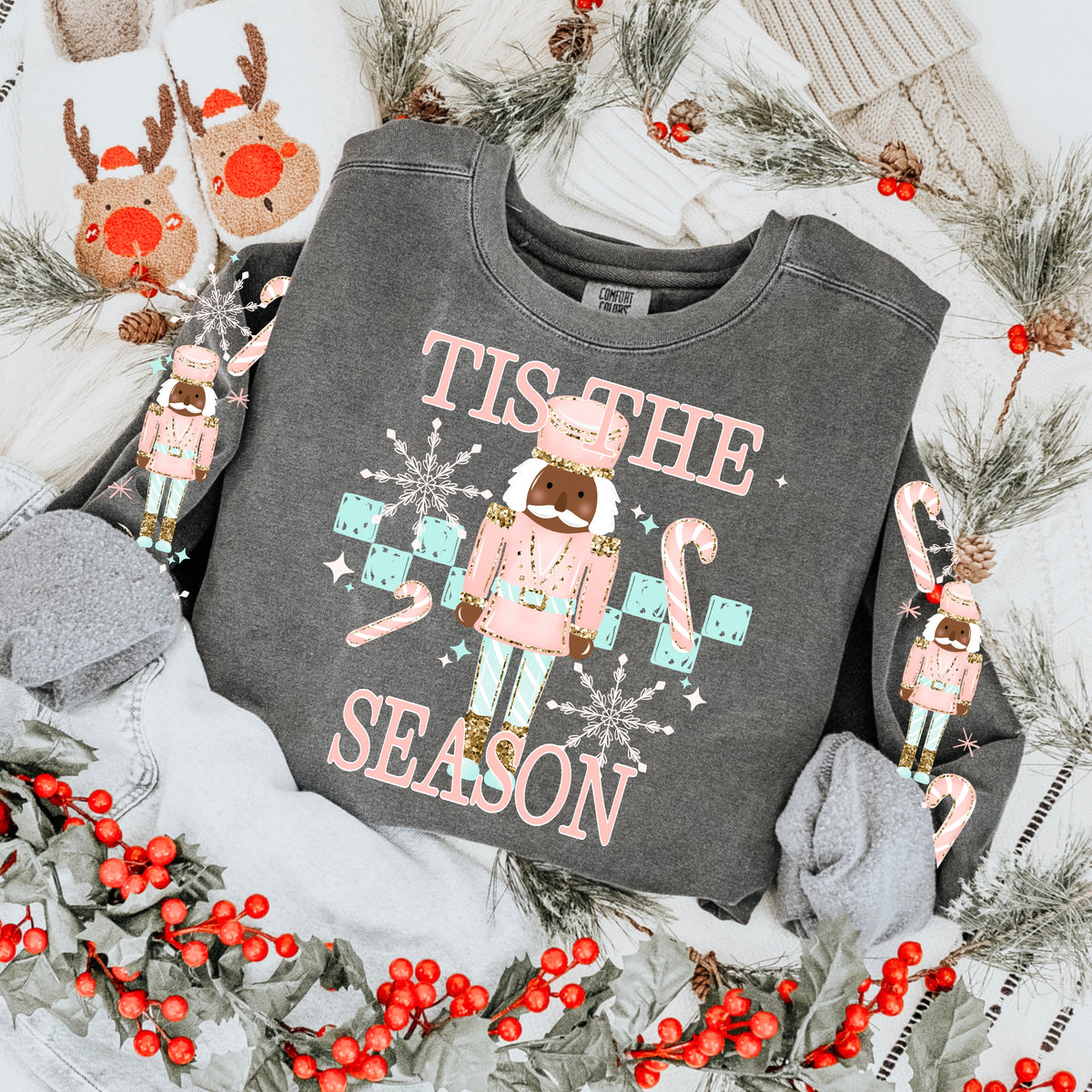 Tis the season nutcracker w/ Sleeves PNG