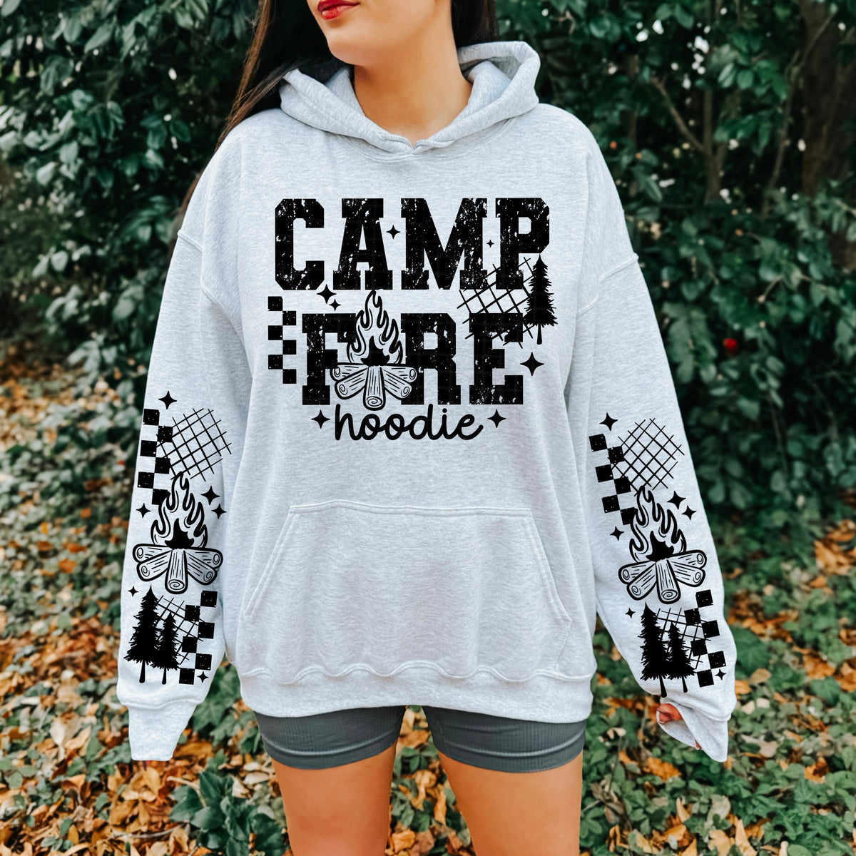 Campfire Hoodie w/ Sleeves Single Color PNG