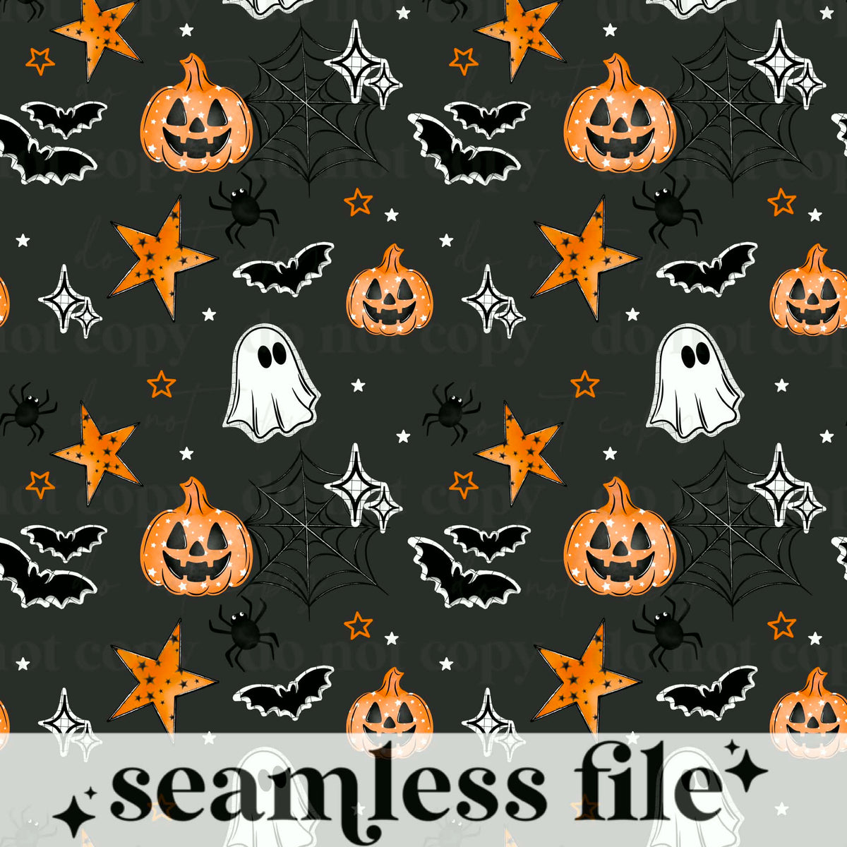 Ghostie Pumpkin Seamless