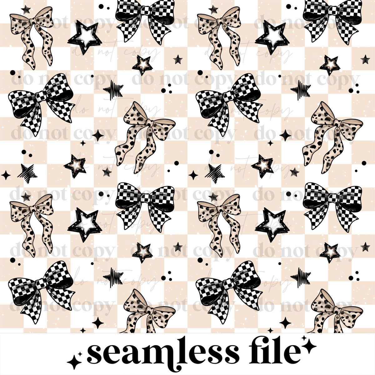Checker Bows Seamless