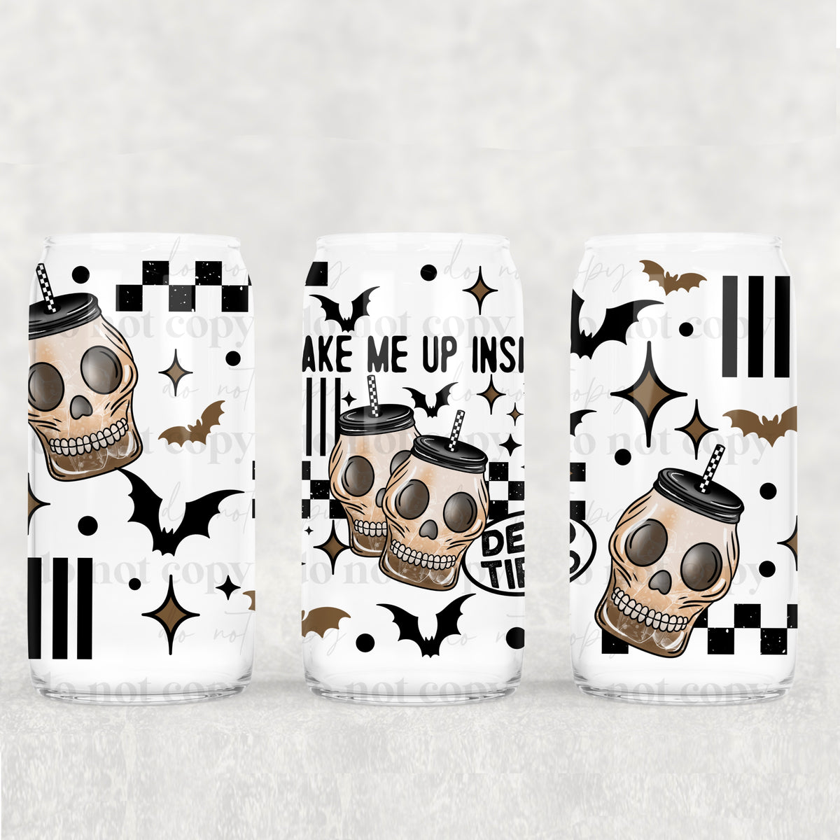 Wake me Up Inside 16oz Glass Wrap