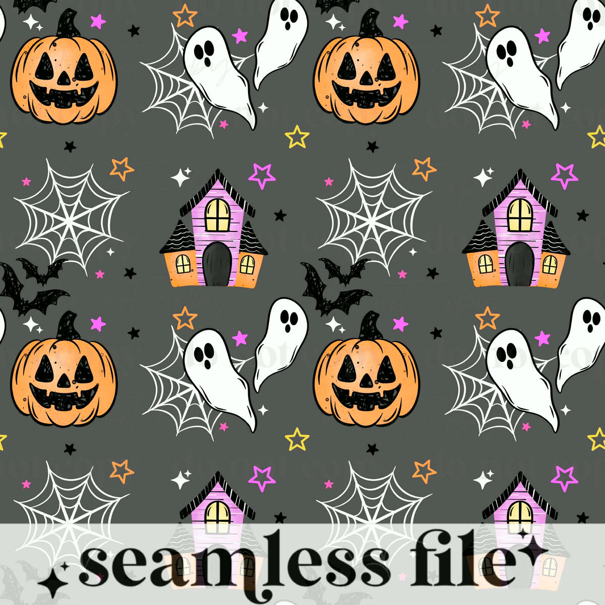 Haunted House Seamless