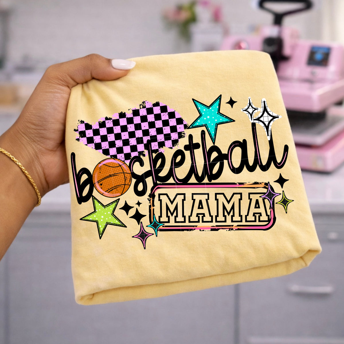 Basketball Mama colorful PNG