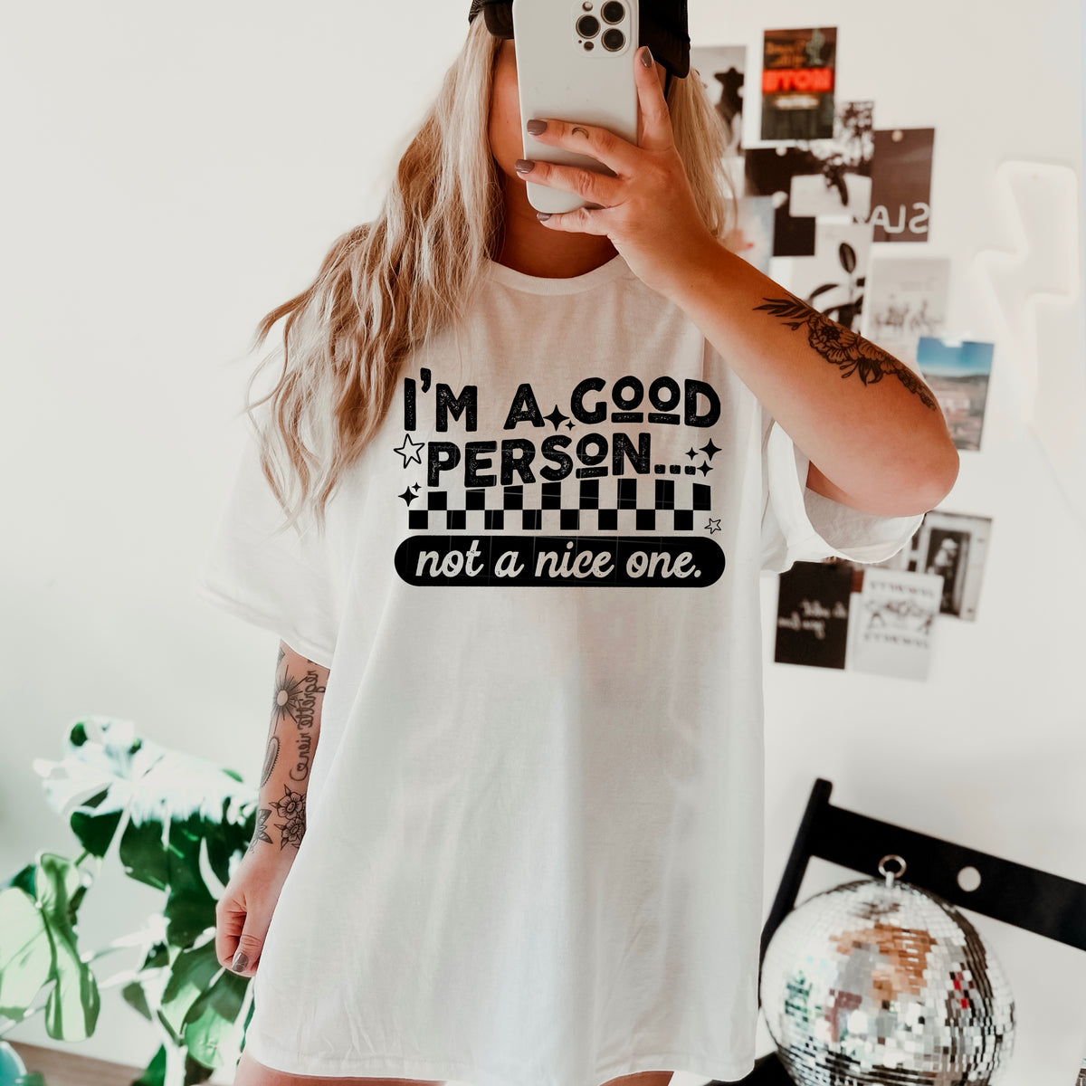 Good Person, not a nice one Single Color PNG