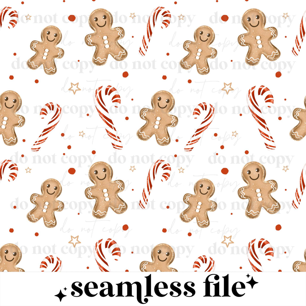 Gingerbread Candy Cane Stripe Seamless